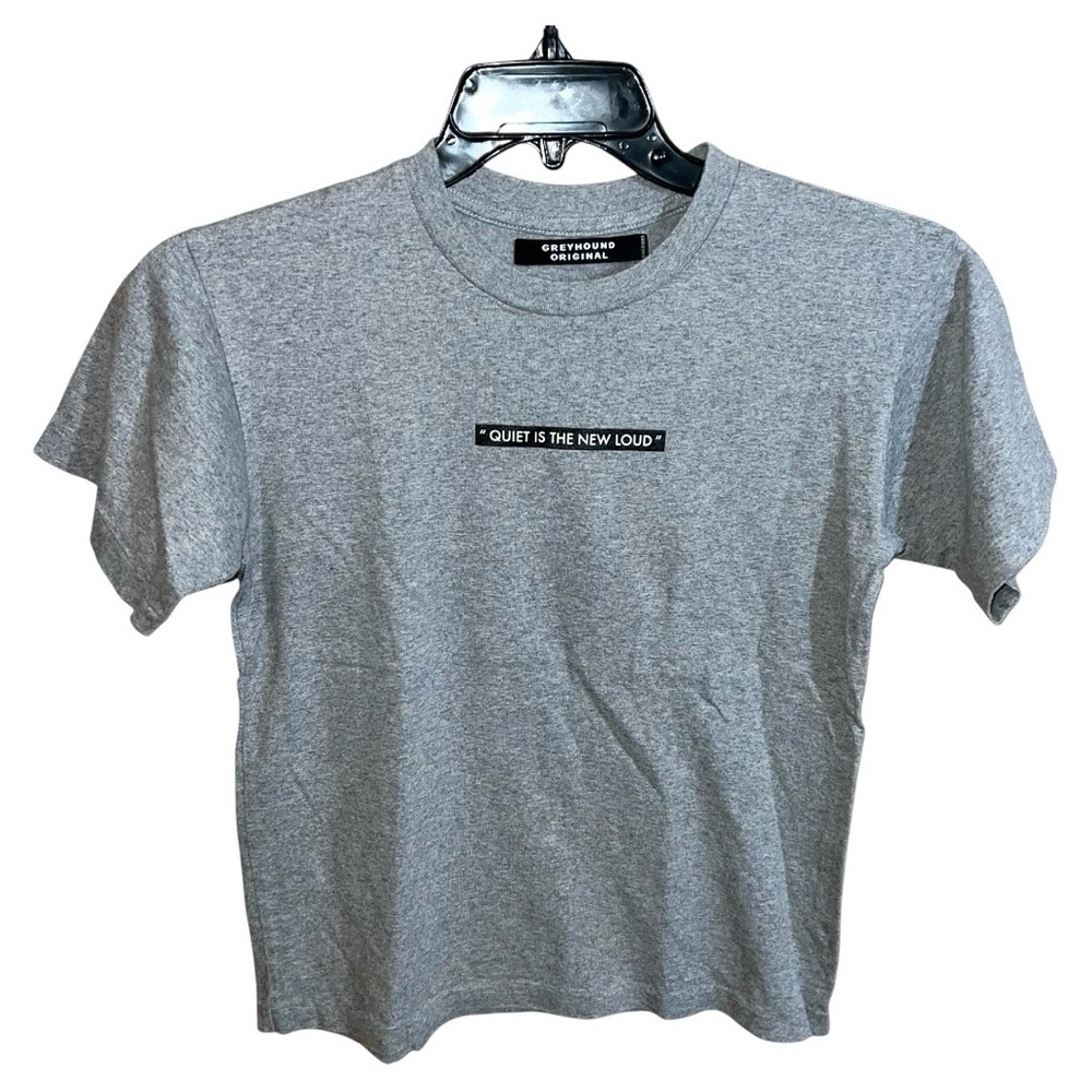 Greyhound Original Shirt Women’s Size S Gray Black T-Shirt Casual Short Sleeve